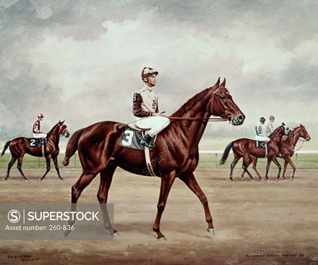 Sword dancer, Arcaro Up, Woodward Stakes by Richard Stone Reeves, 1919-2005