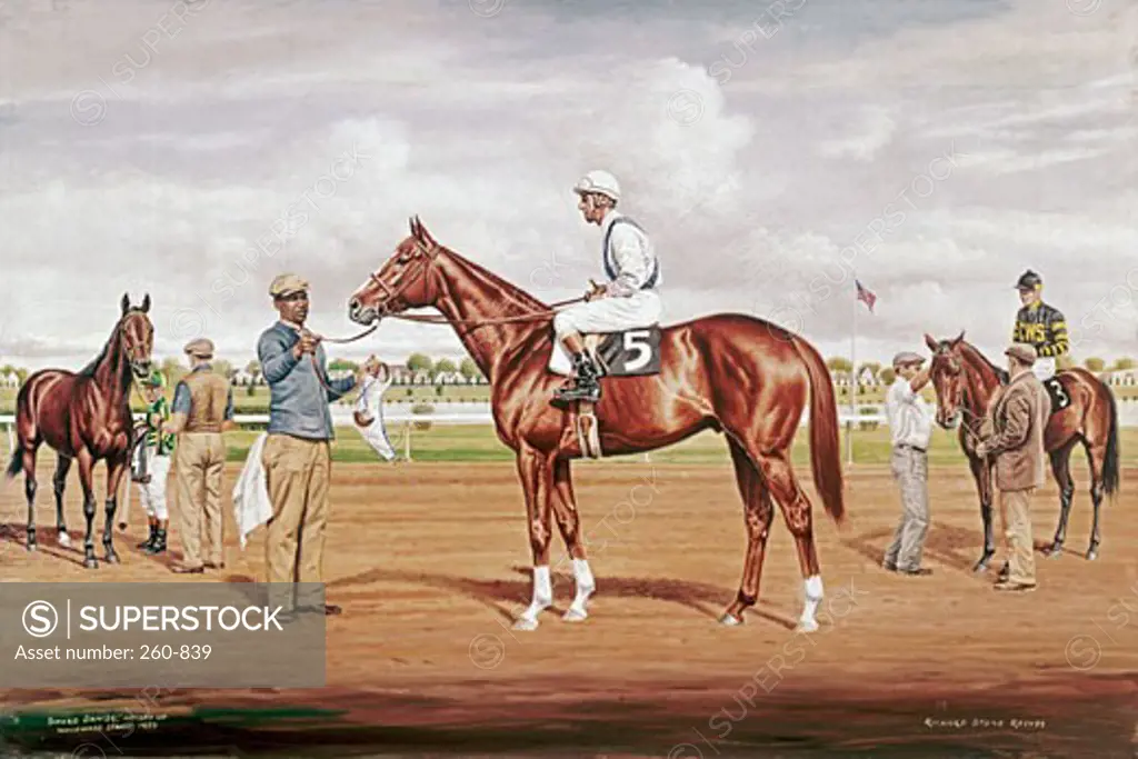 Sword Dancer, Arcaro Up, Woodward Stakes by Richard Stone Reeves, 1969, 1919-2005