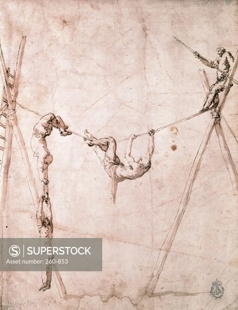 Acrobats on Loose Wire by Jusepe De Ribera, 1591-1652