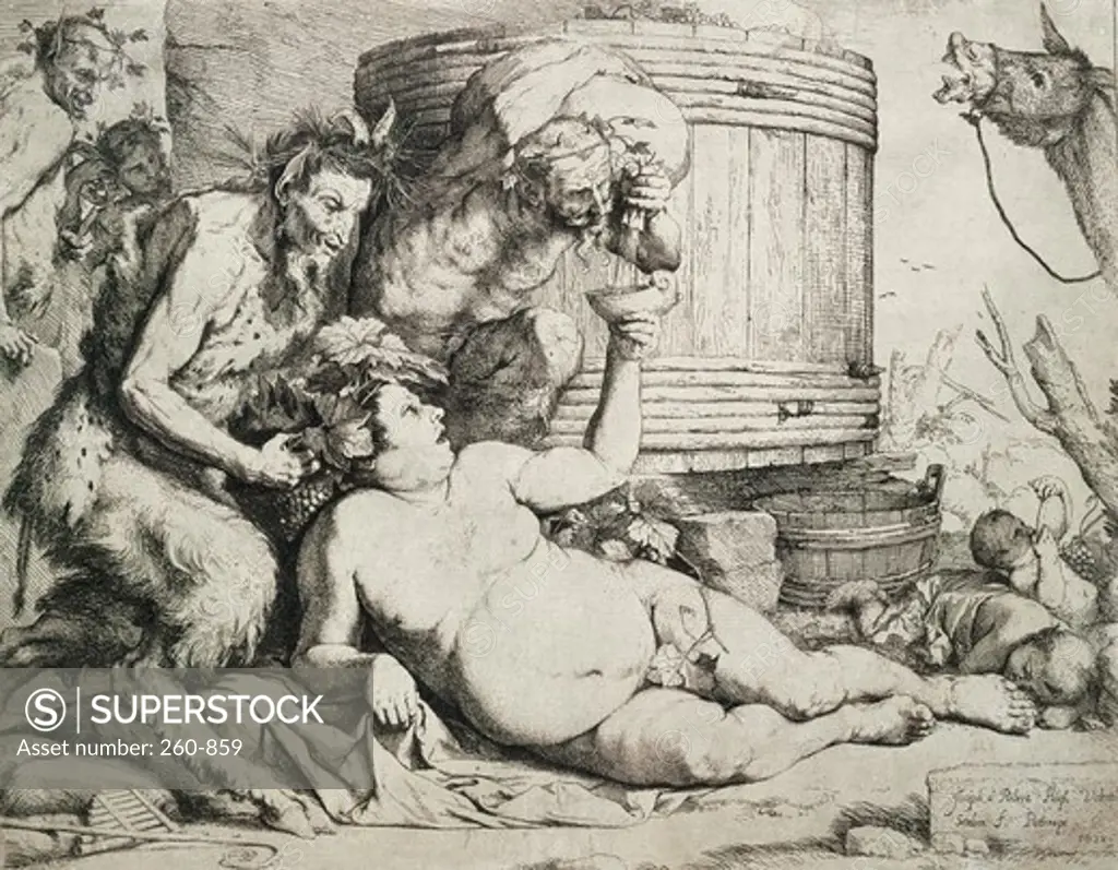 Drunken Silenus by Jusepe De Ribera, 1591-1652