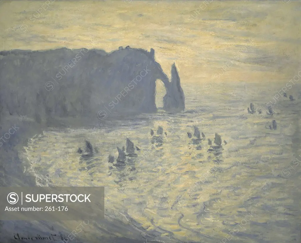 Cliffs at Etretat c. 1883/86 Claude Monet (1840-1926/French) Oil on canvas Pushkin Museum of Fine Arts, Moscow 