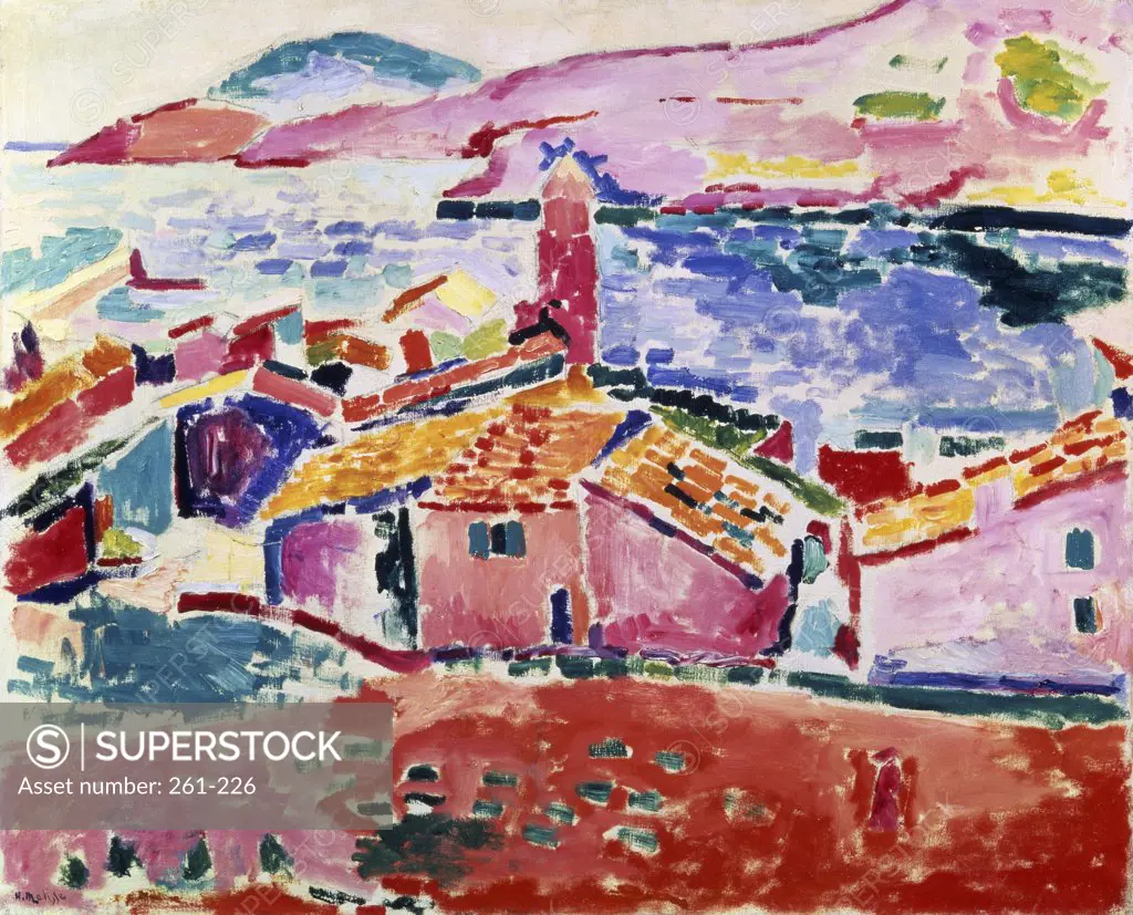 View of Collioure by Henri Matisse, oil on canvas, 1905, 1869-1954, Russia, St. Petersburg, Hermitage Museum