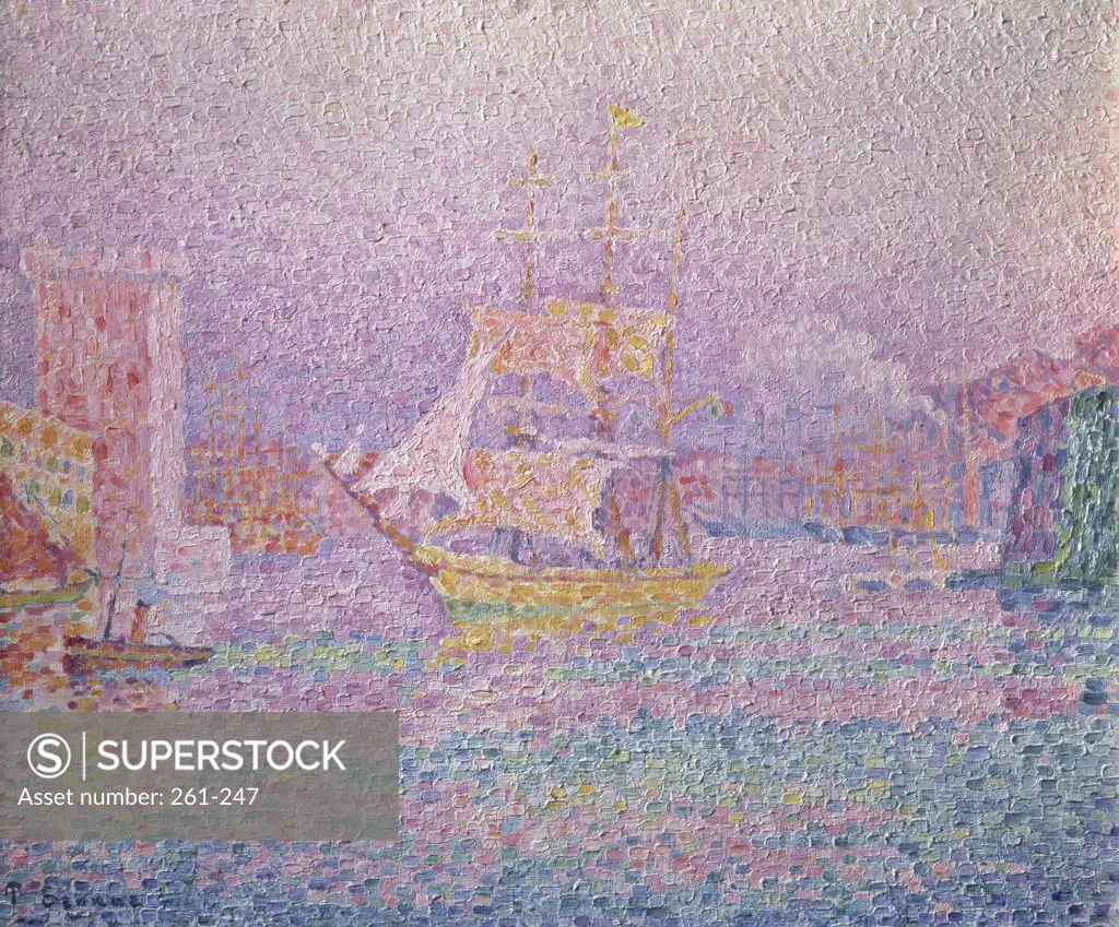 Harbor of Marseille  Paul Signac (1863-1935/French)  Oil on canvas Hermitage Museum, St. Petersburg     