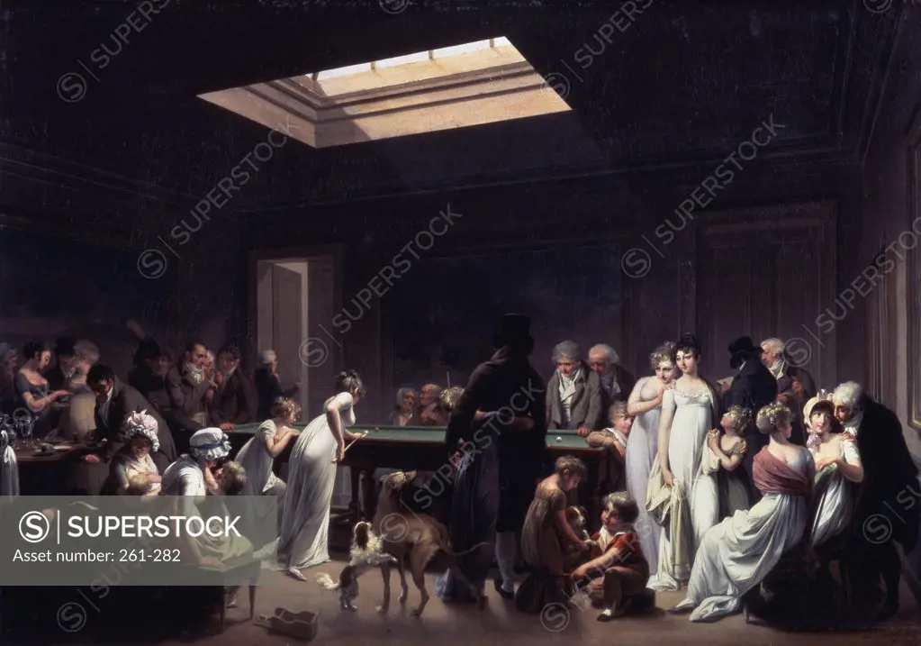 A Game Of Billiards 1807 Louis Leopold Boilly (1761-1845 French) Oil On Canvas State Hermitage Museum, St. Petersburg, Russia