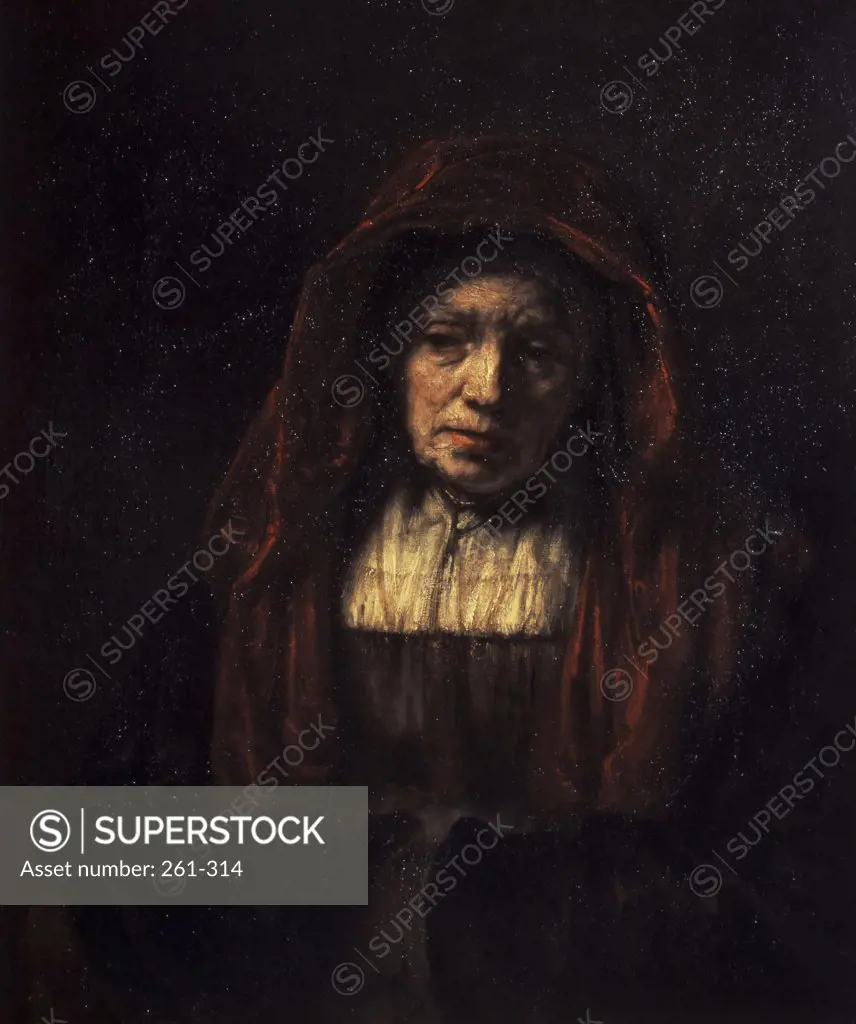 Portrait of an Old Woman 1654 Rembrandt Harmensz van Rijn (1606-1669 Dutch) Hermitage Museum, St Petersburg, Russia