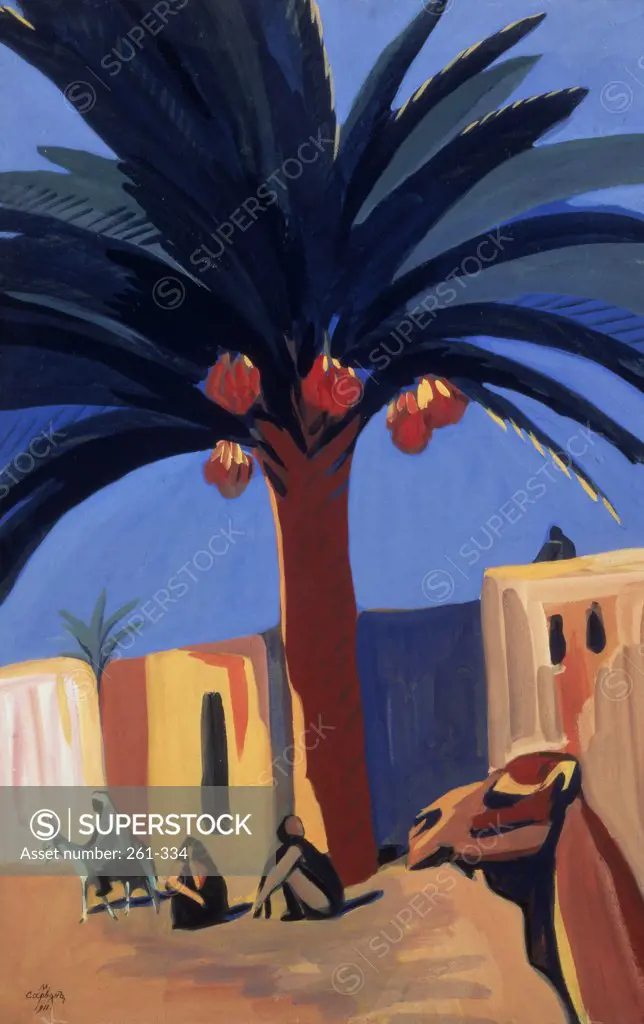 The Date Palm, Egypt by Martiros Sarja, 1911, 1880-1972, Russia, Moscow, Tretyakov Gallery