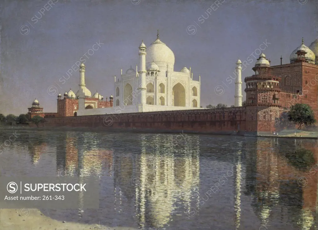 Mausoleum Taj Mahal  1874-1876   Wassili Wassilevitch Werestschagin (1842-1904/Russian)  Oil on Canvas Tretiakov Gallery, Moscow 