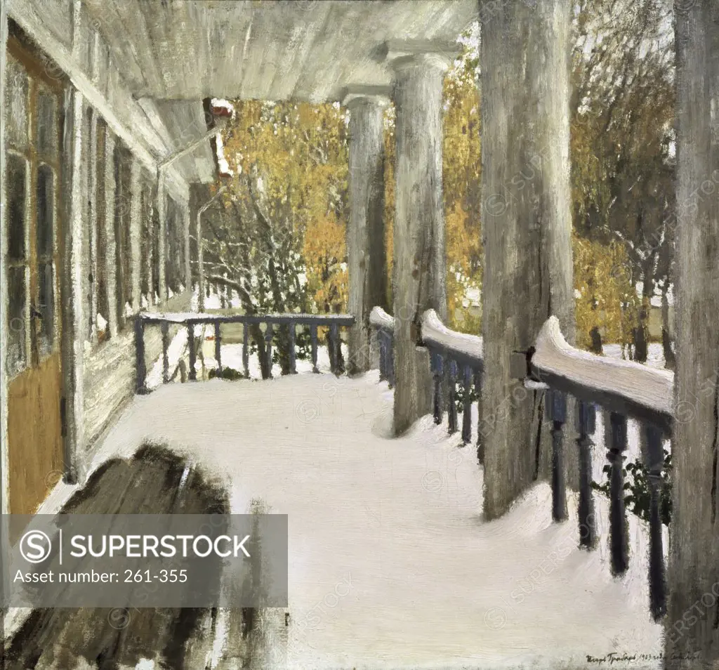 September Snow by Igor Grabar, 1871-1960, Russia, Moscow, Tretyakov Gallery