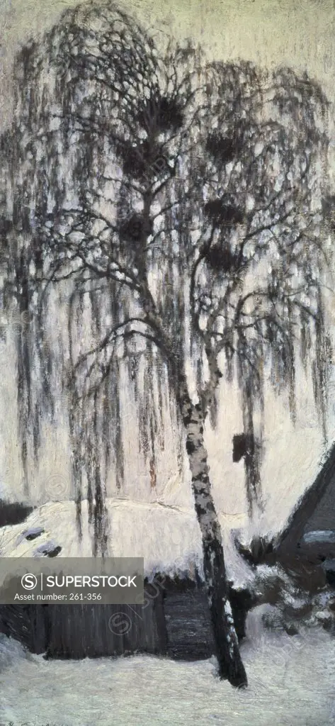 White Winter,  Crow's Nests by Igor Grabar Tretyakov Gallery,  Moscow,  Russia,  (1871-1960),  Russia,  Moscow,  Tretyakov Gallery