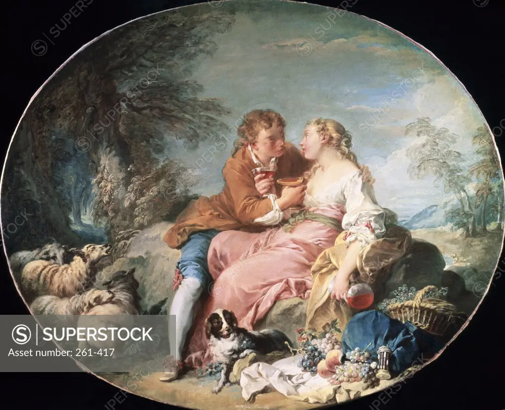 Pastoral Scene  Francois Boucher (1703-1770/ French)  Oil on canvas  Hermitage Museum, St. Petersburg  