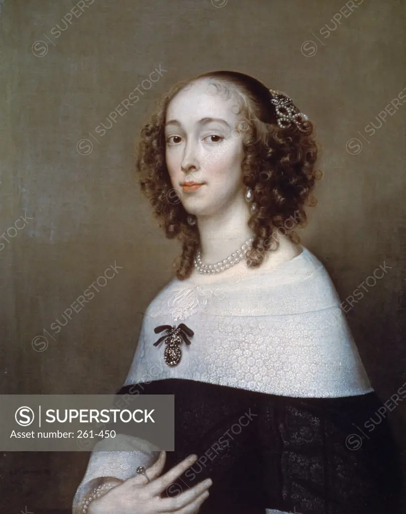 Portrait of a Woman Adriaen Hanneman (1611-1680/Dutch) Pushkin Museum of Fine Arts, Moscow, Russia 