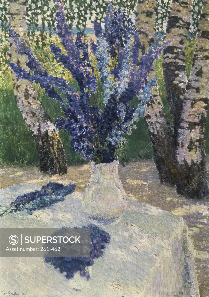 Delphinium by Igor Grabar, oil on canvas, 1908, 1871-1960, Russia, St. Petersburg, Russian State Museum