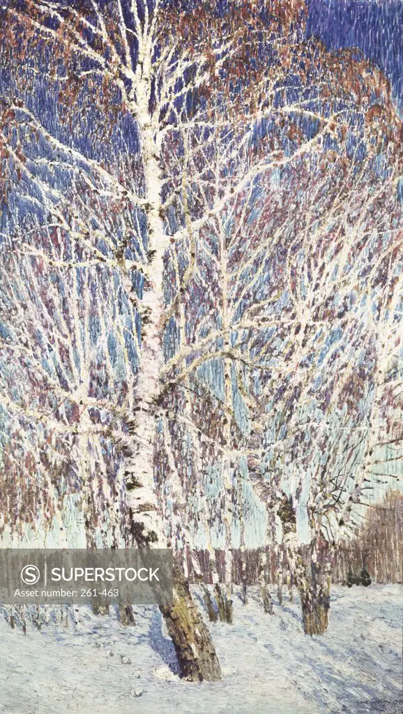 February by Igor Grabar, oil on canvas, 1904, 1871-1960, Russia, Moscow, Tretyakov Gallery