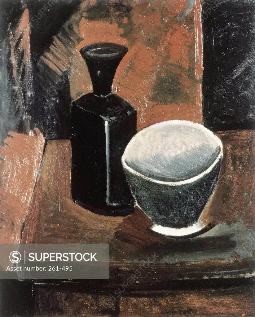 Black Bottle by Pablo Picasso, 1881-1973, Russia, St. Petersburg, Hermitage Museum