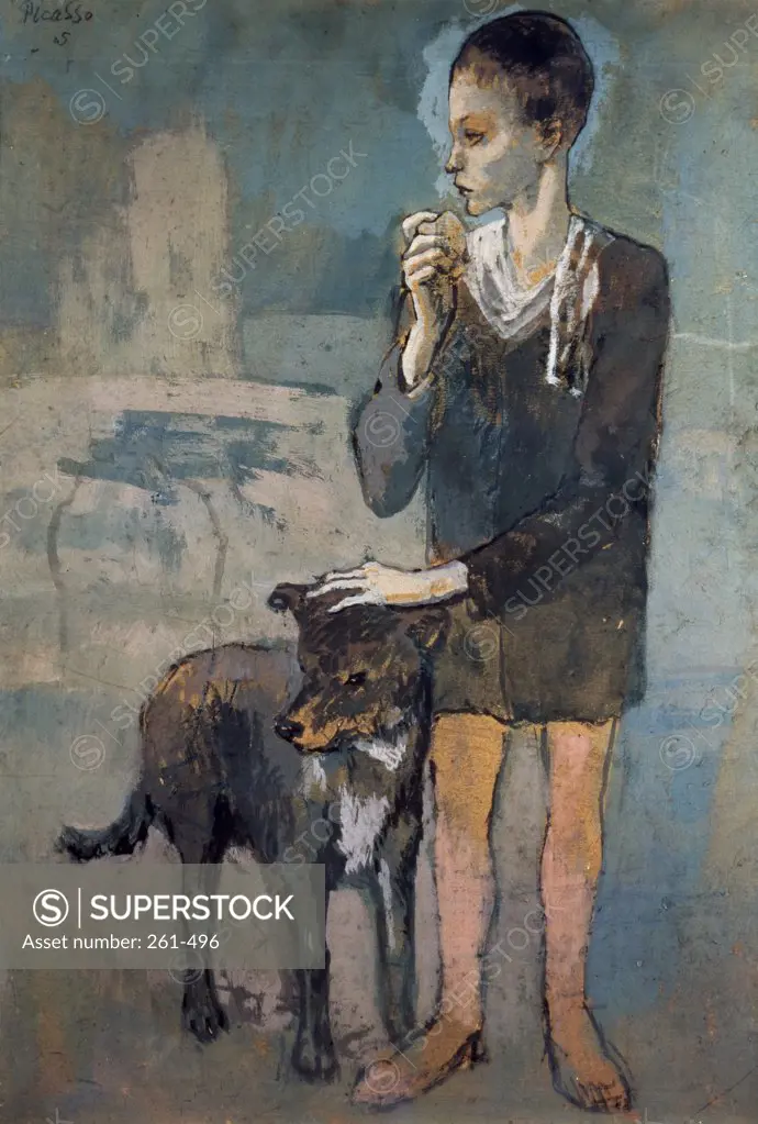 Boy with a Dog by Pablo Picasso, 1881-1973, Russia, St. Petersburg, Hermitage Museum