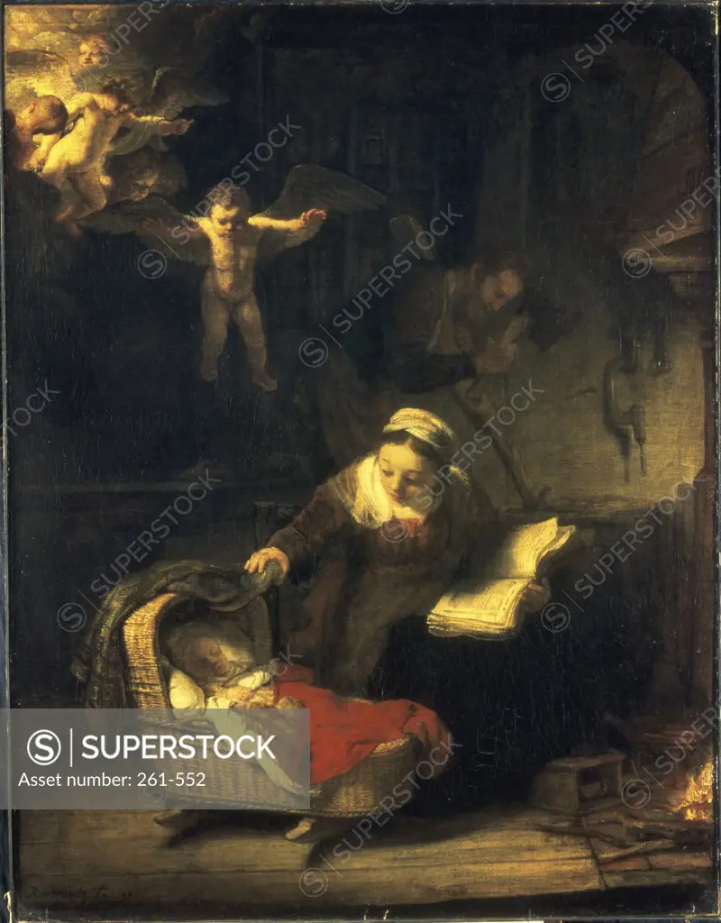 The Holy Family  1645,  Rembrandt Harmensz van Rijn (1606-1669 /Dutch)  Oil on Wood Panel  Hermitage Museum, St. Petersburg 