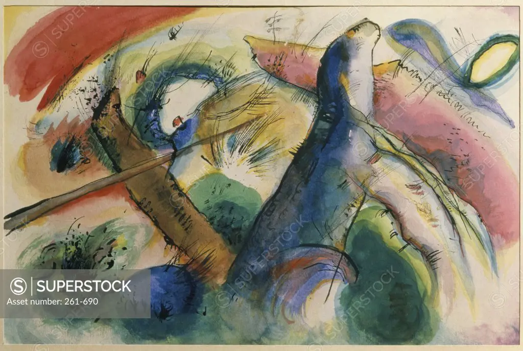 Composition E by Vasily Kandinsky, 1916, 1866-1944, Russia, Moscow, Pushkin Museum of Fine Arts