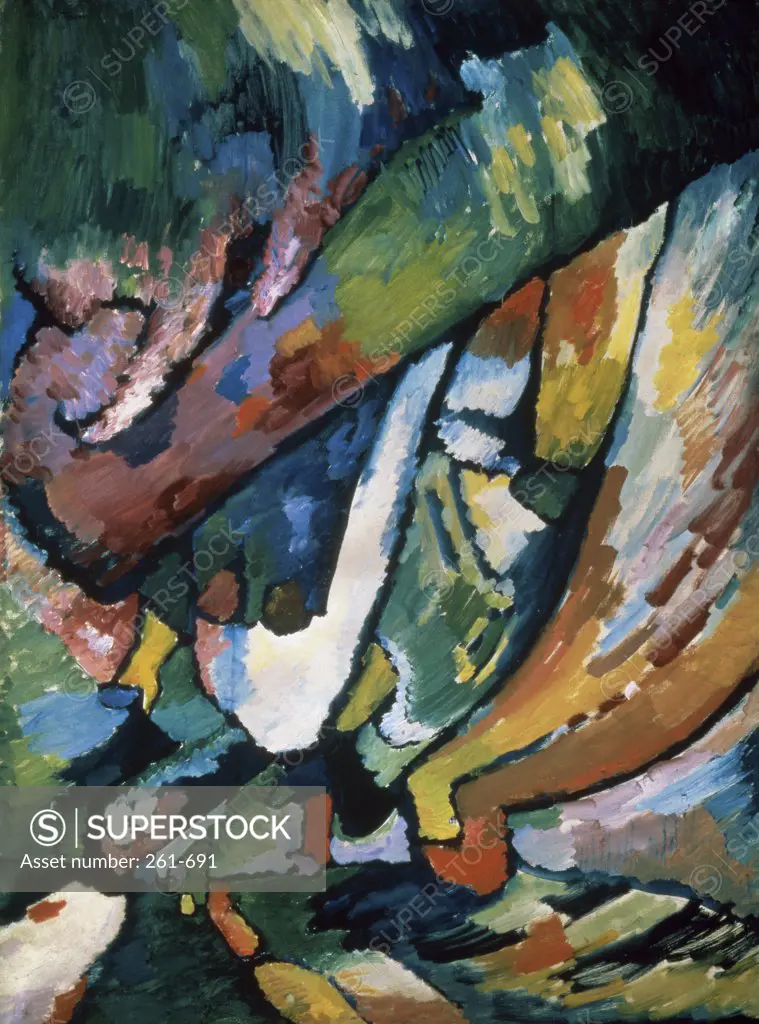 Improvisation #7 by Vasily Kandinsky, 1910, 1866-1944, Russia, Moscow, Tretyakov Gallery