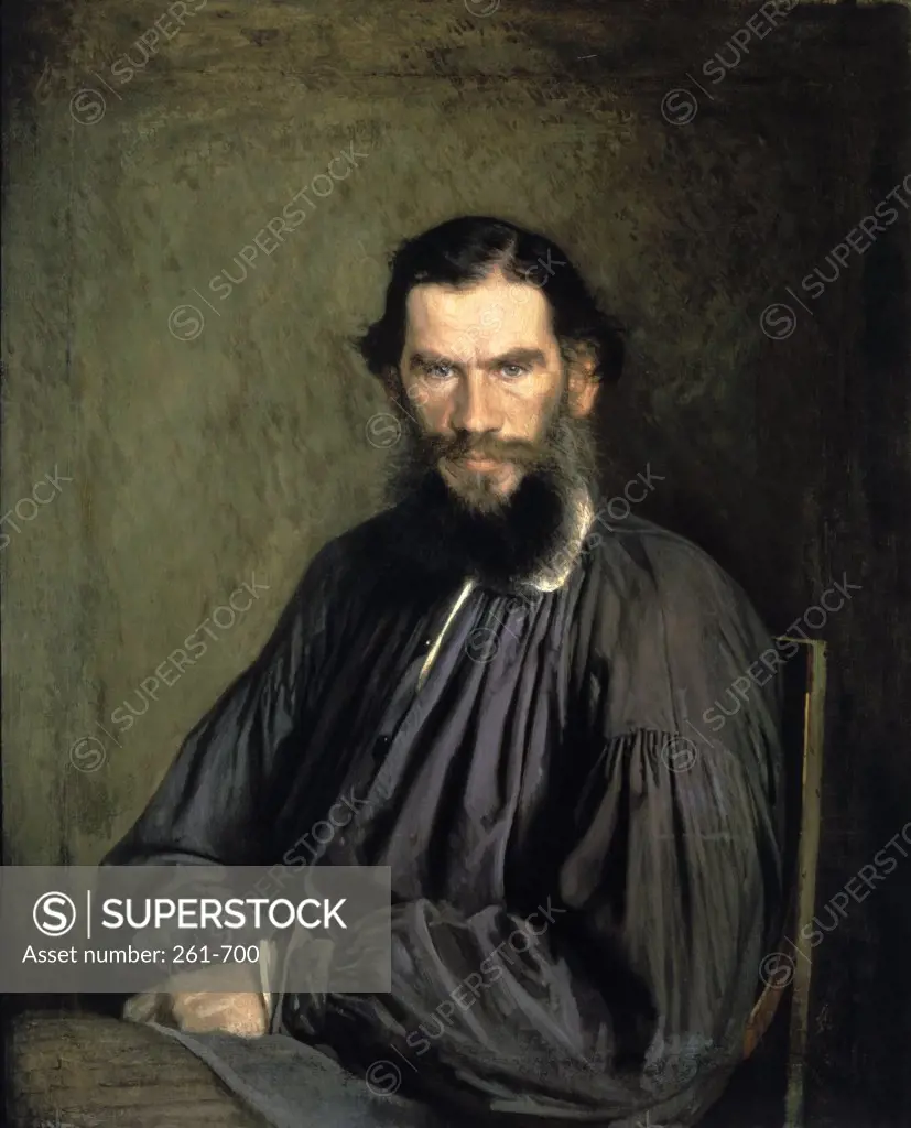 Portrait of the Author Leo Tolstoy 1873 Ivan Nikolaevic Kramskoj (1837-1887/Russian) Tretiakov Gallery, Moscow, Russia 