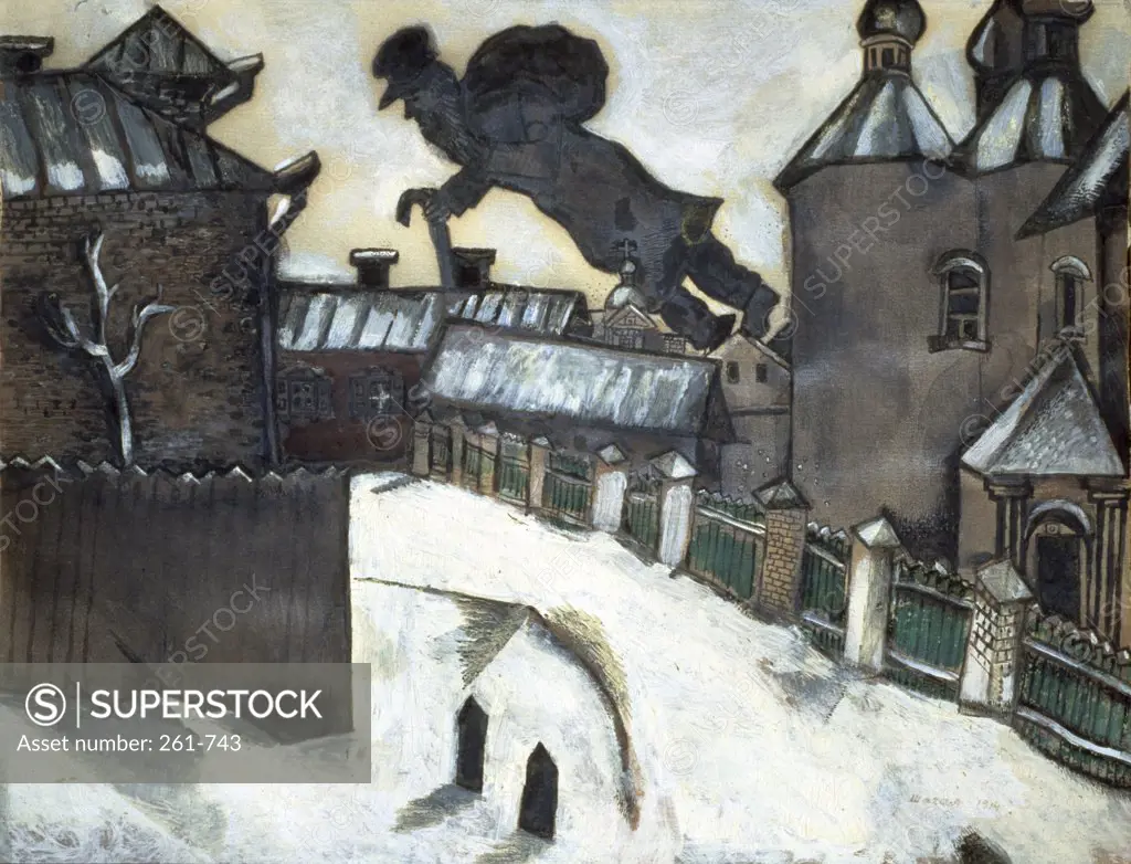 Above Vitebsk by Marc Chagall, 1914, 1887-1985, Private Collection