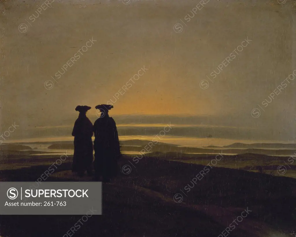 Sunset (Brothers)  Caspar David Friedrich (1774-1840/German) 