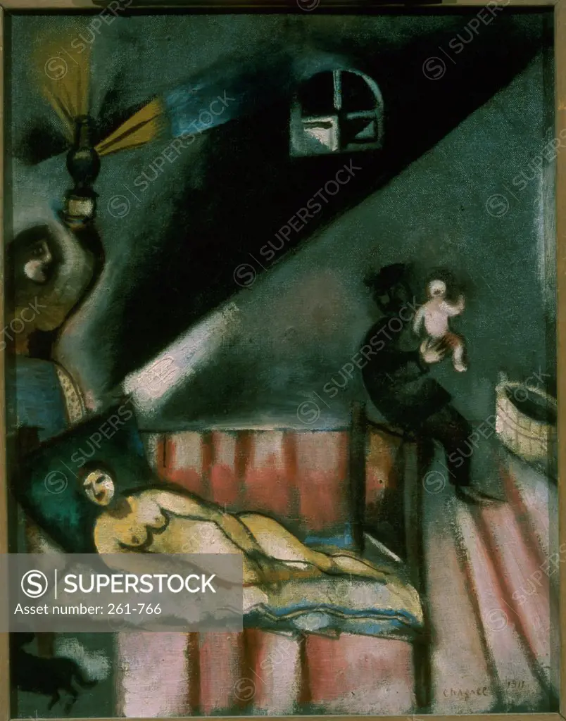 Birth of a Child by Marc Chagall, 1911, 1887-1985, Private Collection