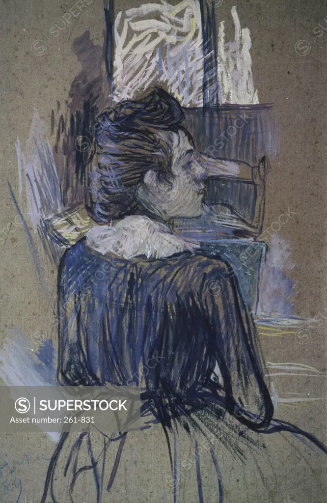 Woman At The Widow  1889 Henri de Toulouse-Lautrec (1864-1901/French) Pushkin Museum of Fine Arts, Moscow 