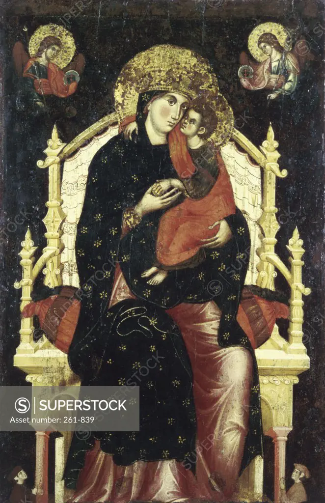 Virgin & Child Enthroned Early 14th Century  Artist Unknown (Venetian) Pushkin Museum of Fine Arts, Moscow 