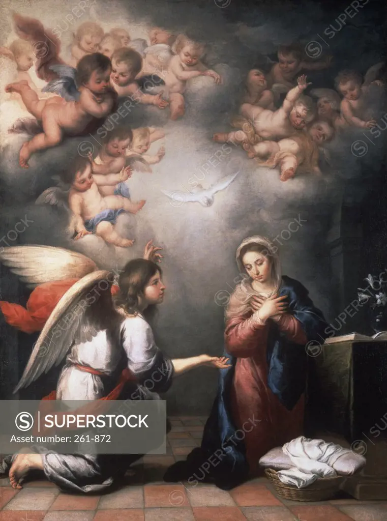 Annunciation Late 1660's Bartolome Esteban Murillo (1617-1682 Spanish) Oil on canvas State Hermitage Museum, St. Petersburg, Russia