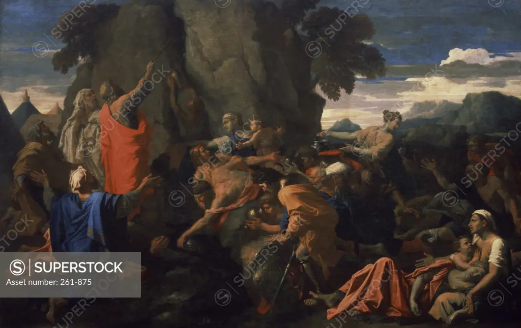 Moses Striking The Rock 1649 Nicolas Poussin (1594-1665 French) State Hermitage Museum, St. Petersburg, Russia