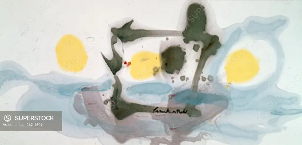 Three Moons by Helen Frankenthaler,  (born 1928),  Private Collection