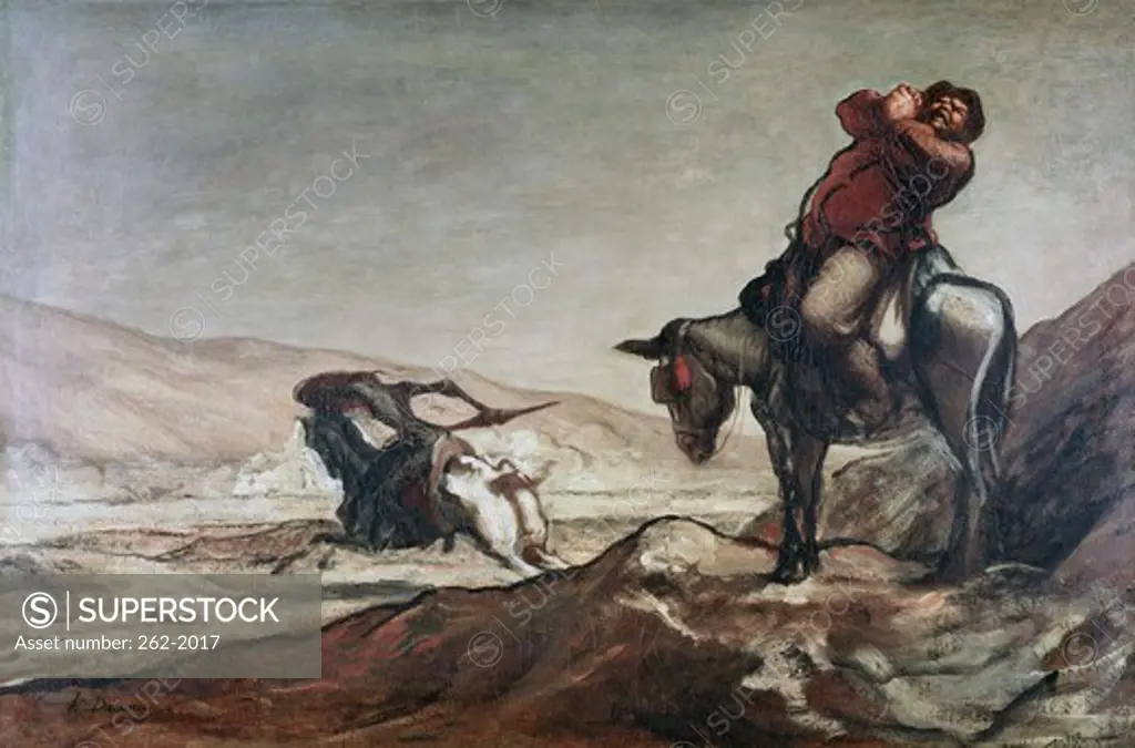 Don Quixote & Sancho Panza ca, 1855 Honore Daumier (1808-1879 French)  Private collection