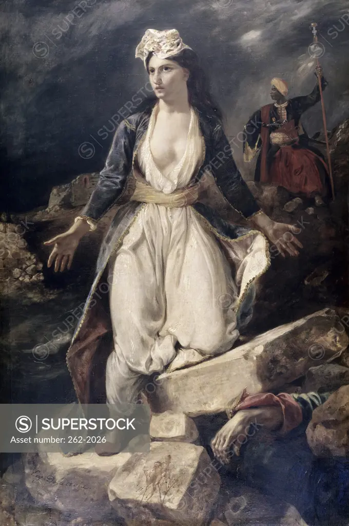 Greece Expiring  Eugene Delacroix (1798-1863/French) Oil on canvas 