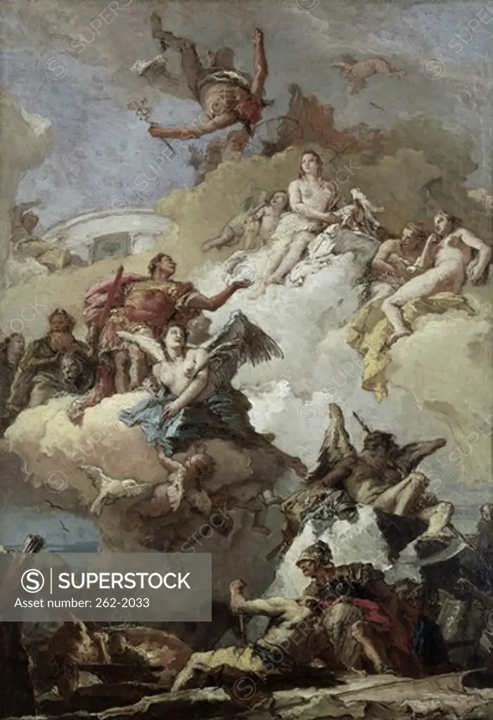 Apotheosis of Aeneas  Giovanni Battista Tiepolo (1696-1770 Italian) Oil sketch