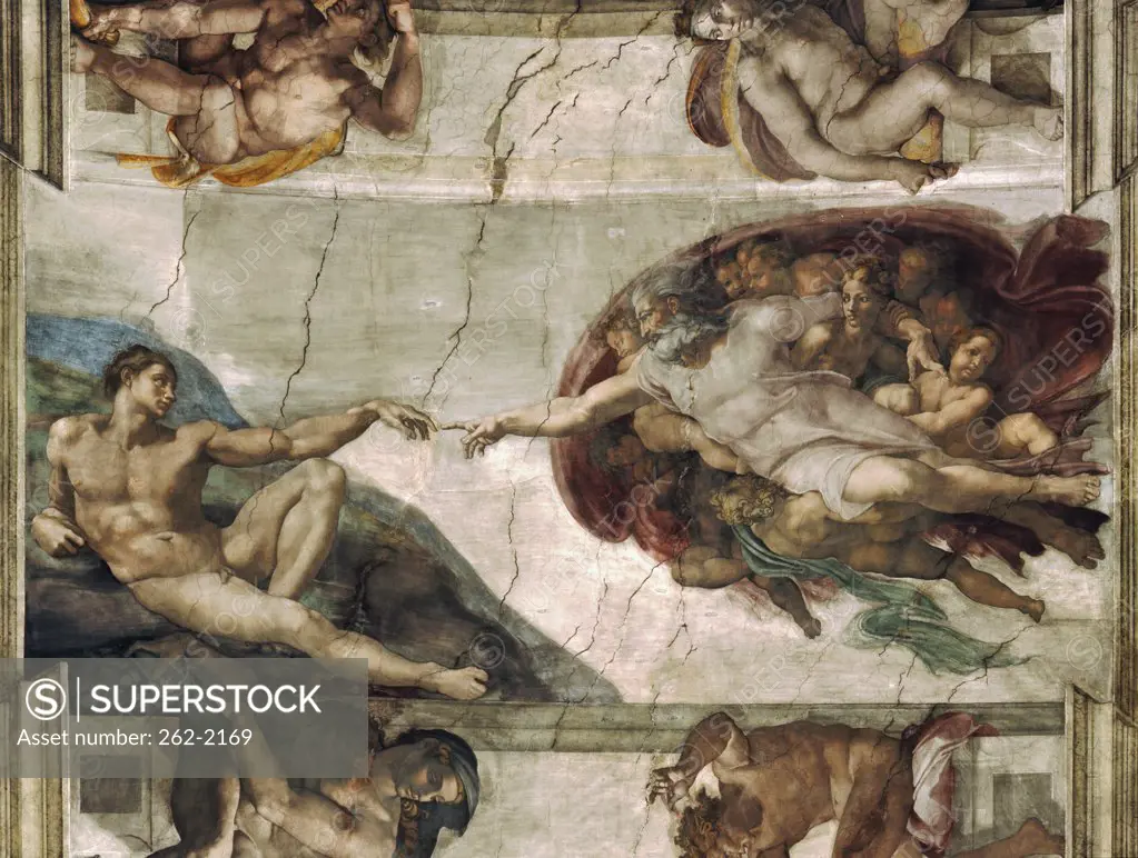 Creation of Adam  Michelangelo Buonarroti (1475-1564/Italian)  Fresco  Sistine Chapel, Vatican  
