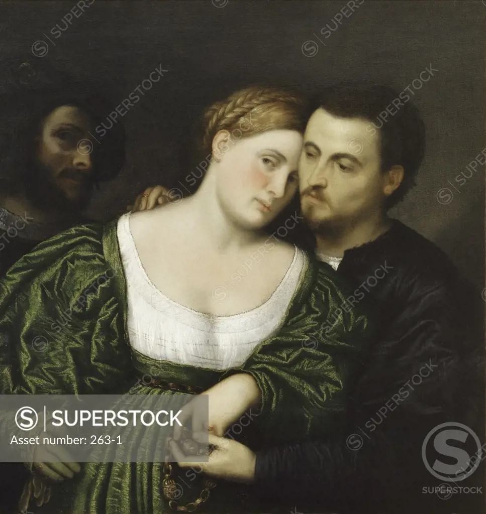 The Venetian Lovers  Paris Bordone (1500-1571/Italian) Pinacoteca di Brera, Milan 