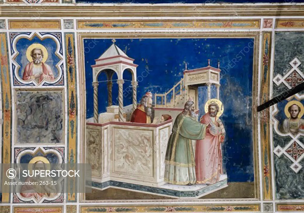Expulsion of Joachim from the Temple  C.1305-13 Giotto (ca.1266-1337 Italian) Fresco Capella Scrovegni, Padua, Italy