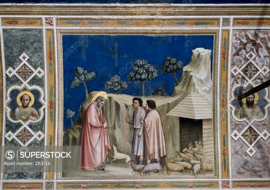 Joachim Among the Shepherds  C.1305-13 Giotto (ca.1266-1337 Italian) Fresco Capella Scrovegni, Padua, Italy