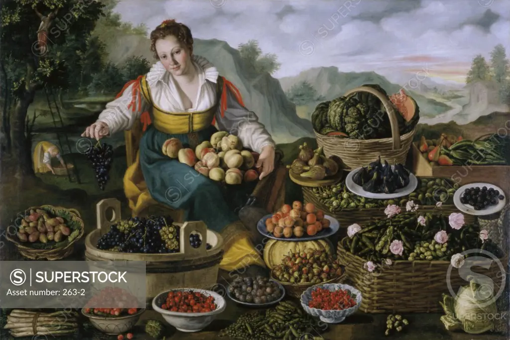 The Fruit Dealer Vincenzo Campi (1536-1591/Italian) Pinacoteca di Brera, Milan 