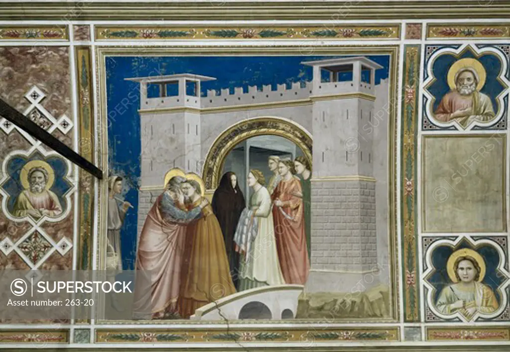 Meeting at the Golden Gate 1303-1305 Giotto (ca. 1266-1337 Italian) Fresco Capella degli Scrovegni, Padua, Italy
