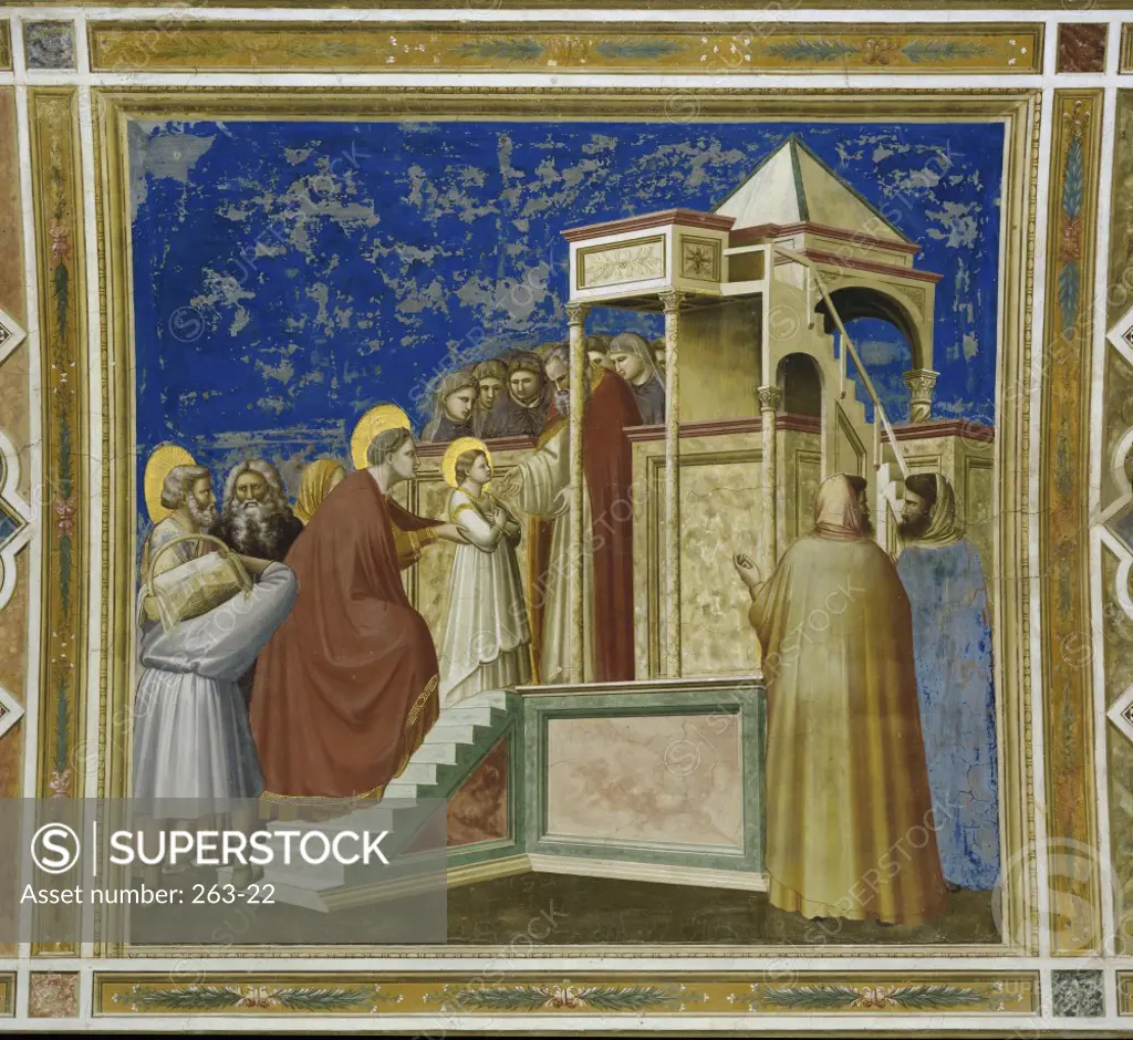 Presentation of the Virgin in the Temple  c. 1305-1313,  Fresco Giotto di Bondone c. (1266-1337 /Florentine) Arena Chapel, Cappella degli Scrovegni, Padua 