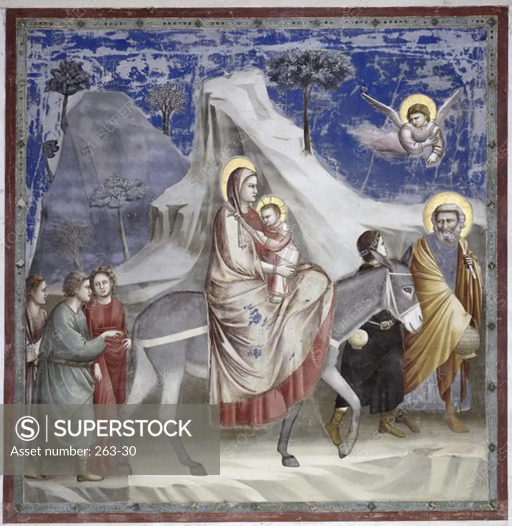 Flight into Egypt 1303-1305 Giotto (ca.1266-1337 Italian) Fresco Arena Chapel, Padua, Italy