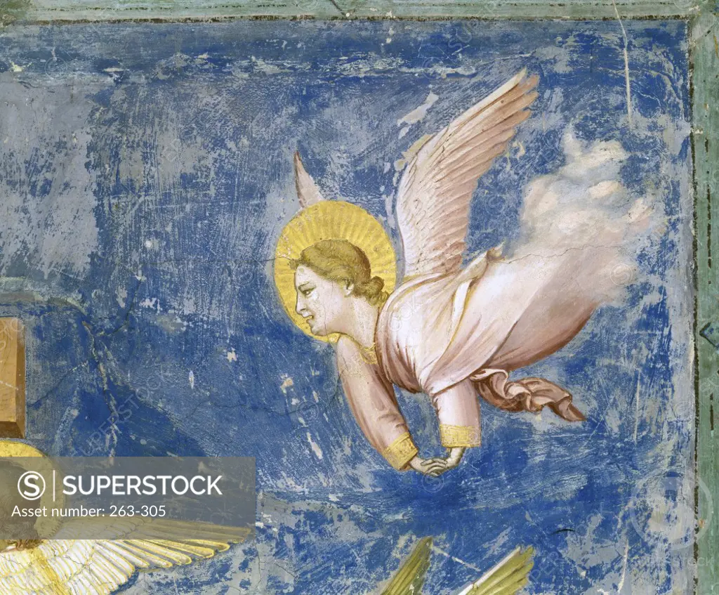 The Crucifixion - Detail Giotto (c.1266-1337/Italian) Fresco Arena Chapel, Padua, Italy