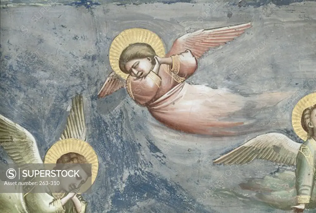 The Lamentation (Detail) Giotto (ca.1266-1337 Italian) Fresco Capella Scrovegni, Padua, Italy