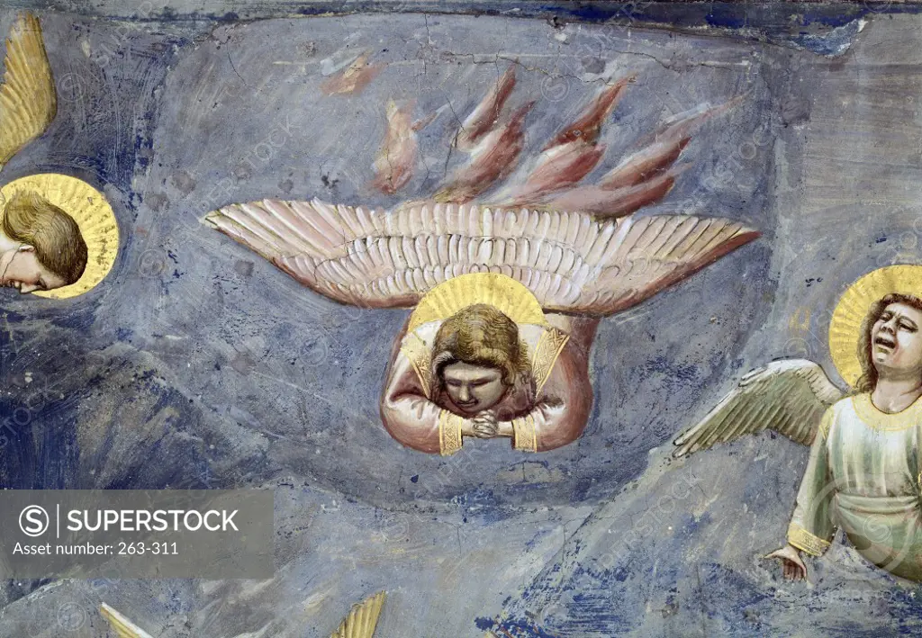 The Lamentation (Detail) Giotto di Bondone (c.1266-1337/Italian) Fresco Arena Chapel, Padua, Italy