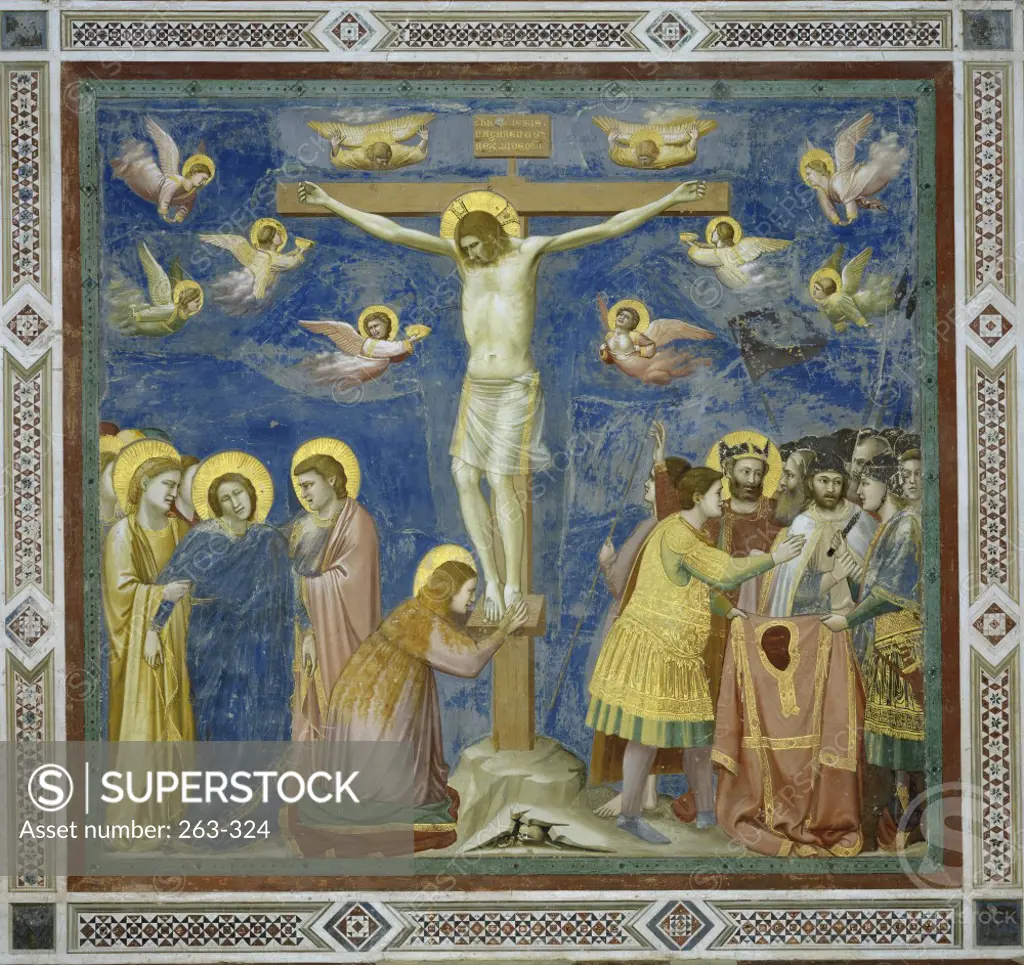 Crucifixion Giotto di Bondone (c.1266-1337/Italian) Fresco  Arena Chapel, Padua, Italy