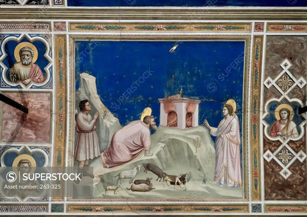 Joachim's Sacrifice Giotto (ca.1266-1337 Italian) Fresco Arena Chapel, Padua, Italy