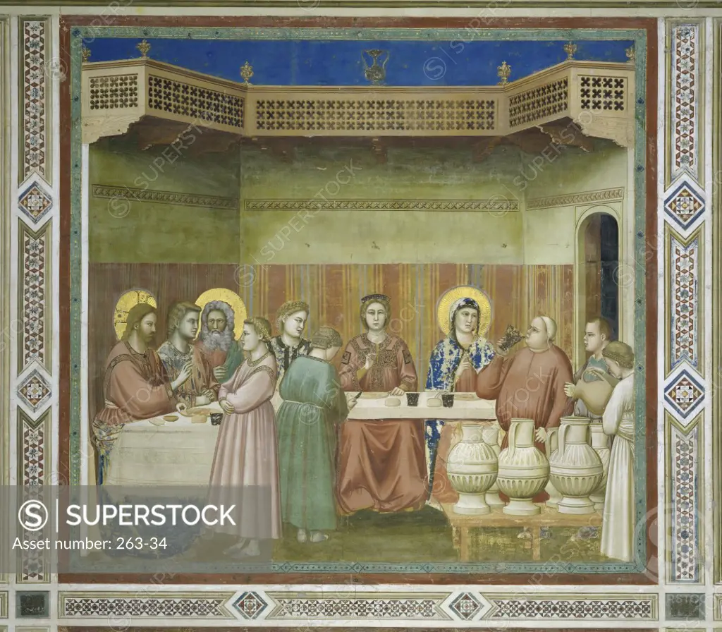 Wedding at Cana  Giotto di Bondone (c. 1266-1337 /Florentine)  Fresco  Arena Chapel, Cappella degli Scrovegni, Padua 