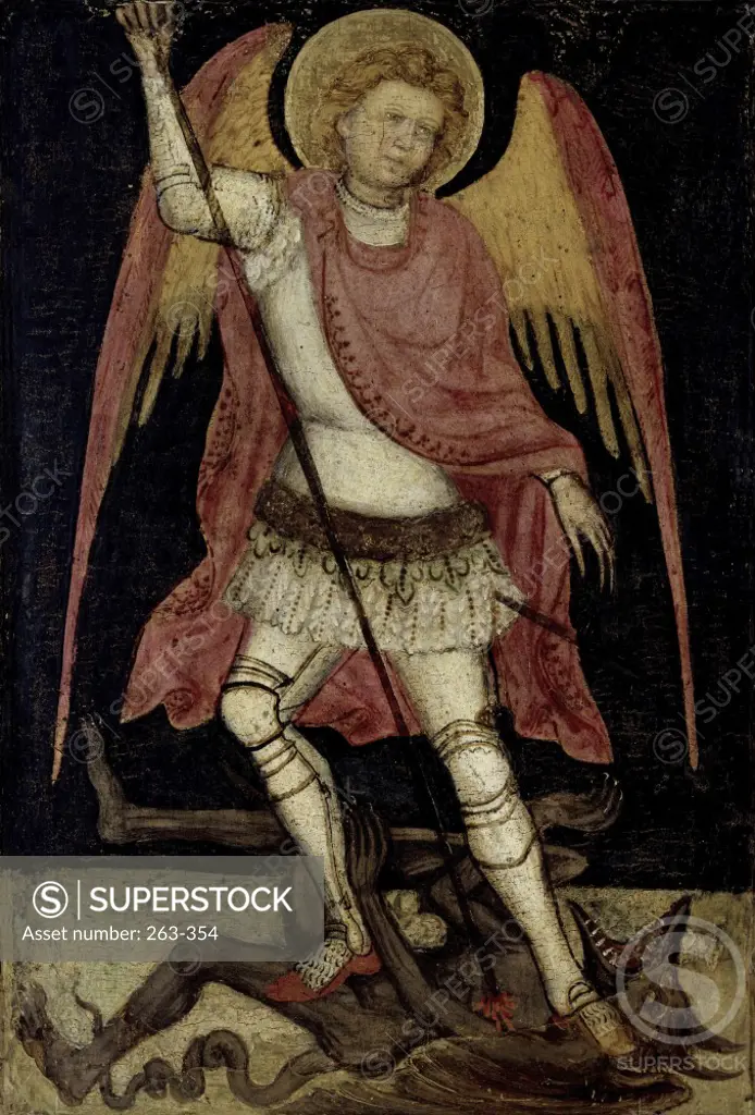 The Archangel Michael Guariento (ca. 1338-ca. 1378 Italian) Panel Correr Civic Museum, Venice
