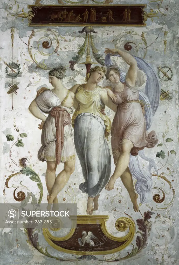 Decorative Panel with Dancers  Francesco Hayez (1791-1882 /Italian)  Correr Civic Museum, Venice 